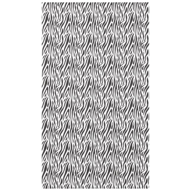 Zebra Print Black and White Party Tablecloth Tischdecke (Vorderseite)