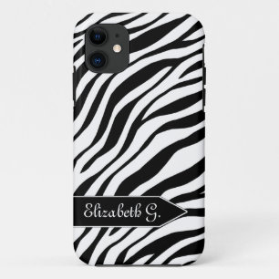 Zebra Print Black & White iPhone 5 Fall Case-Mate iPhone Hülle