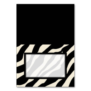 Zebra Print Blank Platzkarte Tablececard Tischnummer