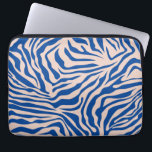 Zebra Print Blue Zebra Stripes Animal Print Laptopschutzhülle<br><div class="desc">Zebra Print - blau und beige Zebra Streifen - Wild Animal Print.</div>