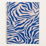 Zebra Print Blue Zebra Stripes Animal Print Planer<br><div class="desc">Zebra Print - blau und beige Zebra Streifen - Wild Animal Print.</div>