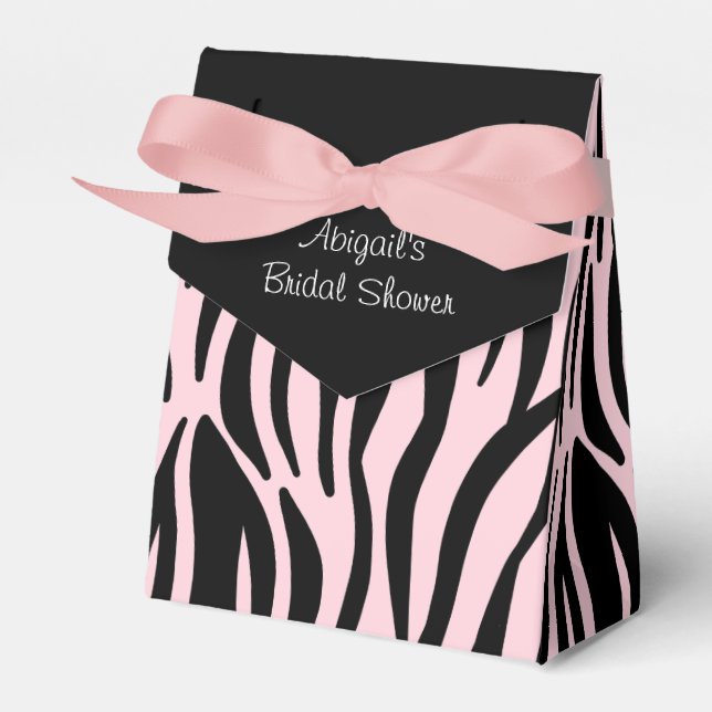 Zebra Print Brautparty Geschenkschachtel (Vorderseite)