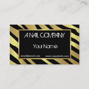 Zebra Print Business Card Visitenkarte