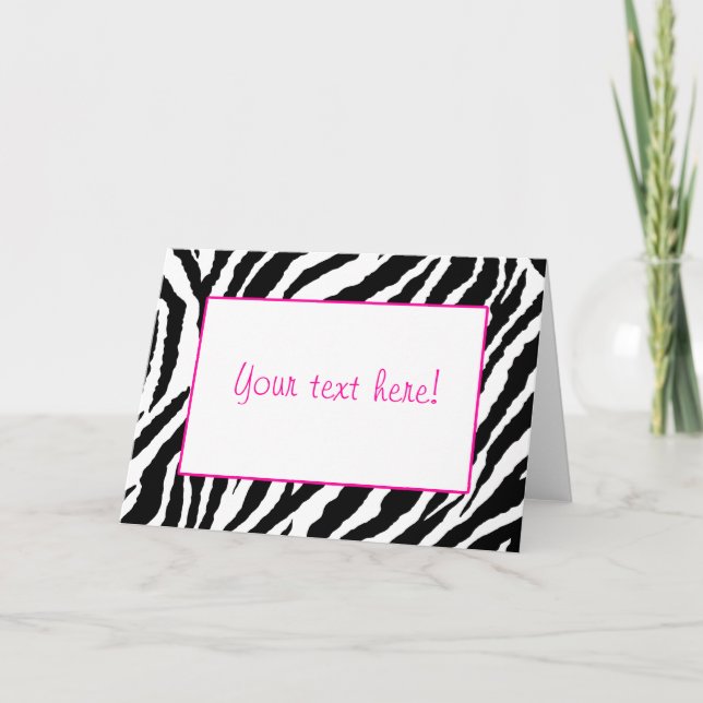 Zebra Print Card (Vorderseite)