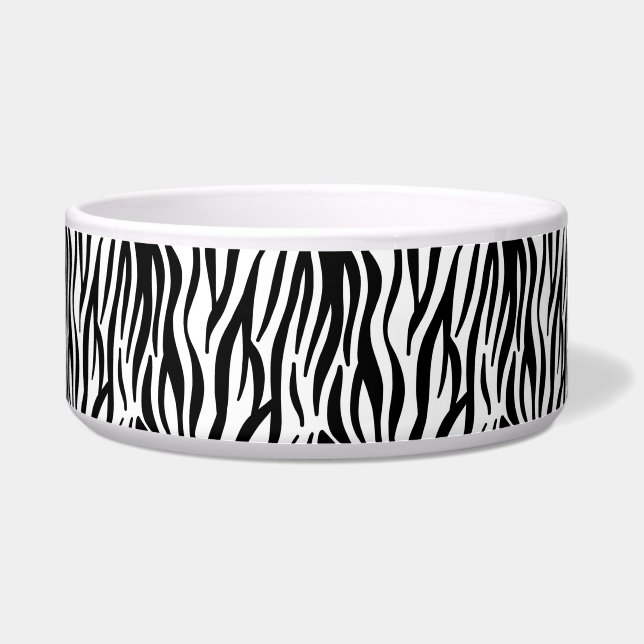 Zebra Print Cat Food Bowl Napf (Vorderseite)