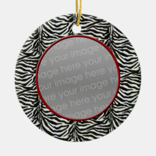 Zebra Print Chic Foto Ornamente