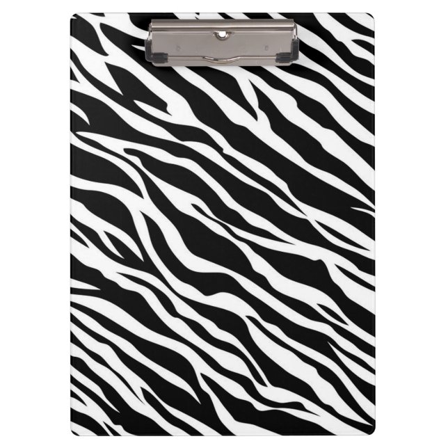 Zebra Print Clipboard Klemmbrett (Vorderseite)