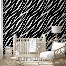 Zebra Print Cool Moderne Stilvolle Schwarz/Weiß Tapete