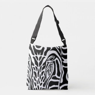 Zebra Print - Crossbody Tote Bag Tragetaschen Mit Langen Trägern