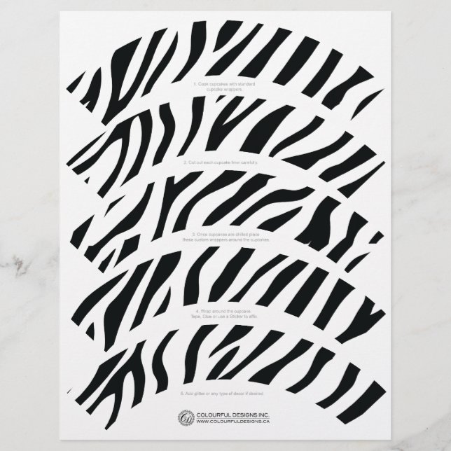 Zebra Print Cupcake Wrappers (Vorderseite)