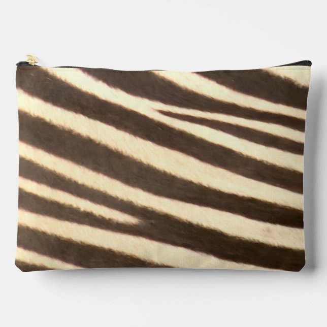 Zebra Print Cut Sew Small Accessory Pouch Zubehörtasche (Vorderseite)