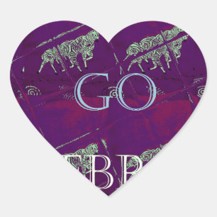 Zebra Print Décor: Ein Spaß Design Herz-Aufkleber