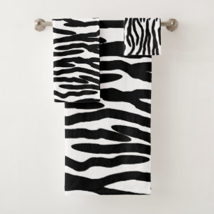 Zebra Print Design Badhandtuch Set