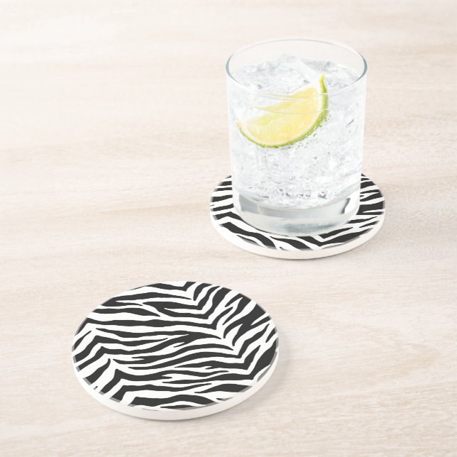 Zebra Print Drink Untersetzer (Seite)