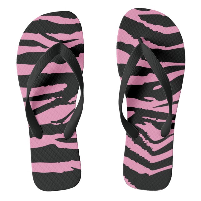 Zebra Print Flip Flops (Fußbett)