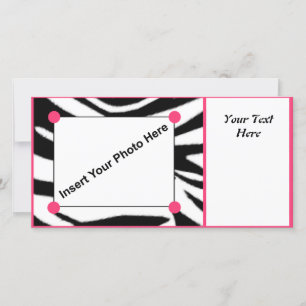 Zebra Print Foto Card