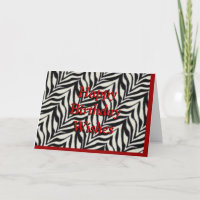 zebra print Geburtstagskarte - passen Sie jede Gel