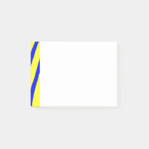 Zebra Print (Gelb & Blau) Post-it Klebezettel