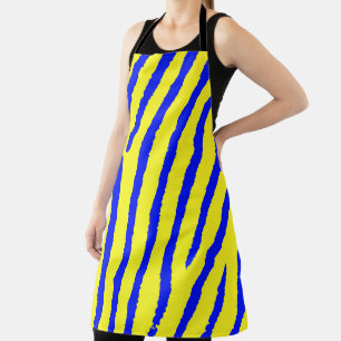 Zebra Print (Gelb & Blau) Schürze