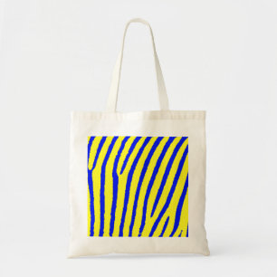 Zebra Print (Gelb & Blau) Tragetasche