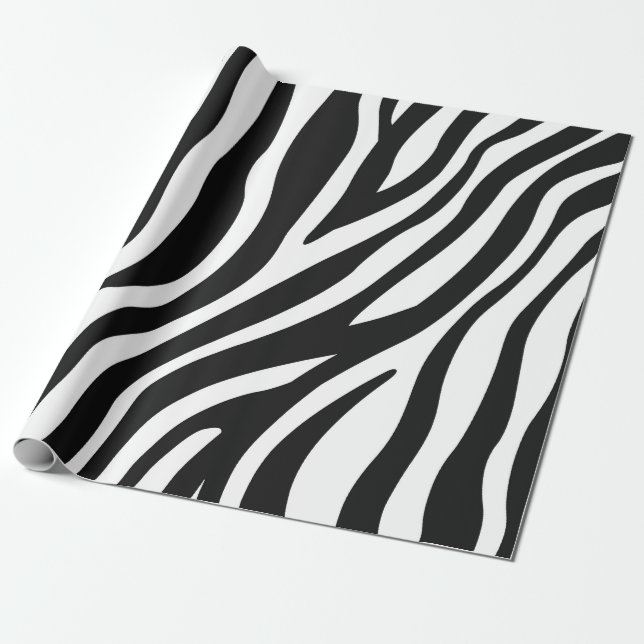 Zebra Print Geschenkpapier (Ungerollt)