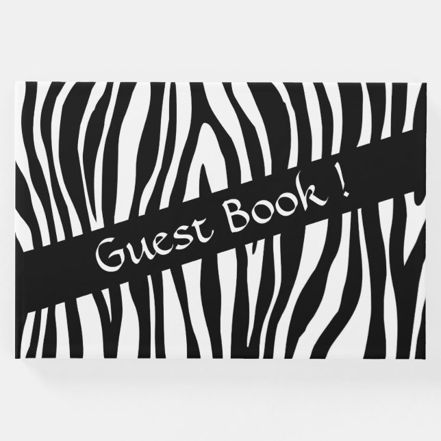Zebra Print Guest Book Gästebuch (Vorderseite)
