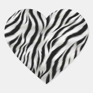 Zebra Print Herz-Aufkleber
