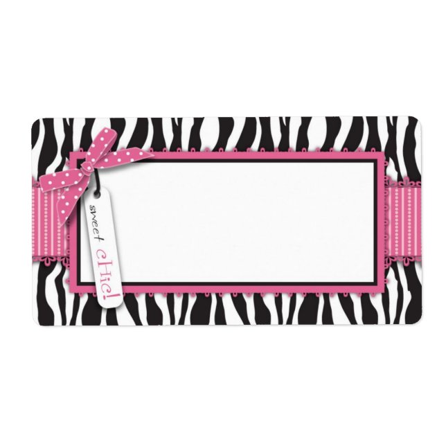 Zebra Print & Hot-Pink-Accessoires-Tag (Vorne)