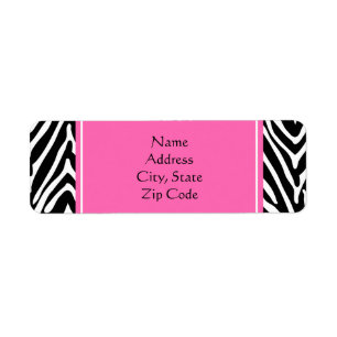 Zebra Print in Schwarz, Weiß und Heiß-Rosa