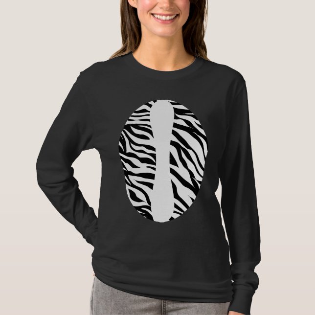 Zebra Print Jungle Theme Party Zoo Animal Hallowee T-Shirt (Vorderseite)