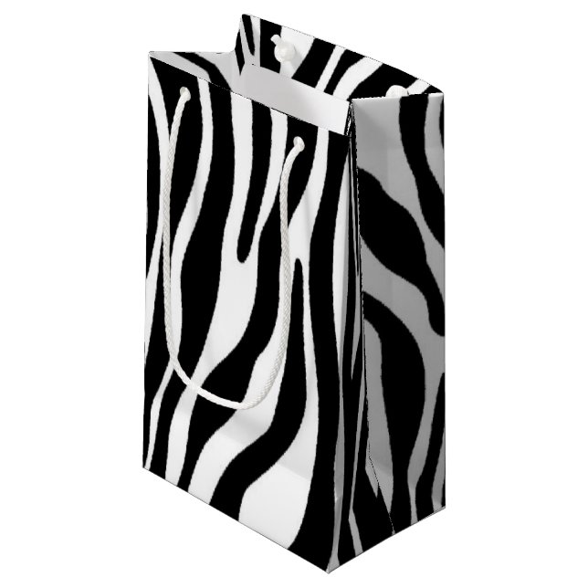 Zebra Print Kleine Geschenktüte (Vorderseite Schrägansicht)