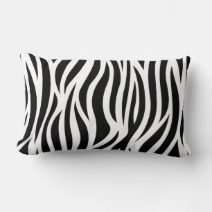 Zebra Print Lumbar Throw Kissen