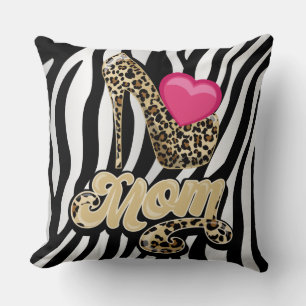 Zebra Print Mama Pillow/ Umkehren Sie die Rose Kissen