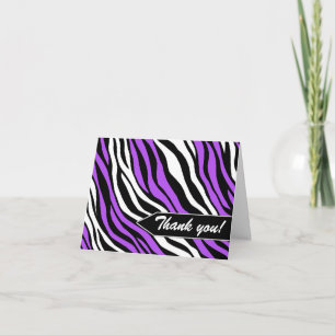 Zebra Print Mix Lila Dankeschön Karten