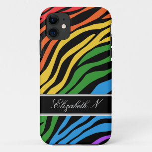 Zebra Print Mix Rainbow iPhone 5 Fall 11 Hülle