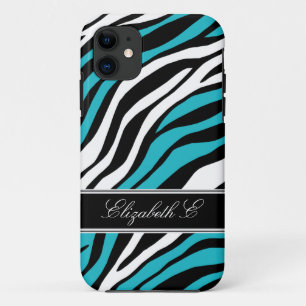 Zebra Print Mix Turquoise iPhone 5 Fall 11 Hülle