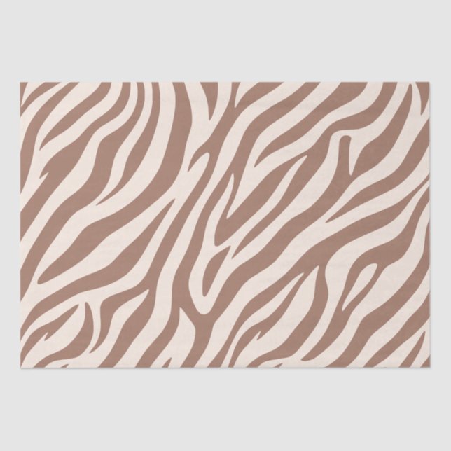 Zebra Print-Mocha-Maus Seidenpapier (Vorderseite)