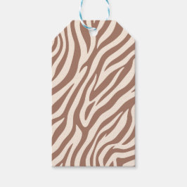 Zebra Print-Mocha Mousse Geschenkanhänger