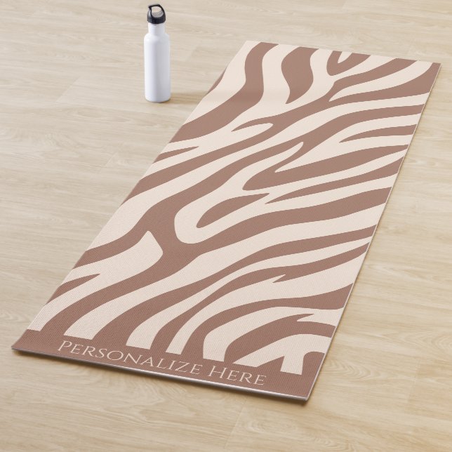 Zebra Print-Mocha Mousse Yogamatte (Beispiel)