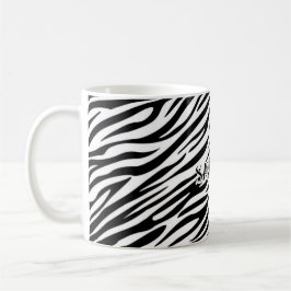 Zebra Print Mug with "Wild" Text Kaffeetasse