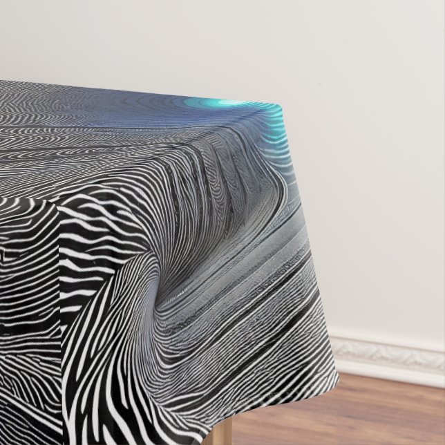 Zebra Print Optical Illusion, Tableclout Tischdecke (Beispiel)