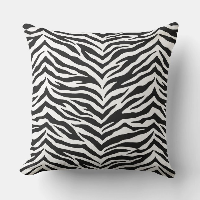 Zebra Print Outdoor Throw Kissen (Vorderseite)