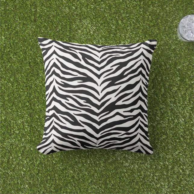 Zebra Print Outdoor Throw Kissen (Golfball-Marker)