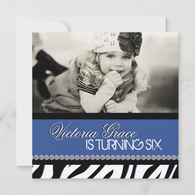 Zebra Print Party Einladung (Vorderseite)