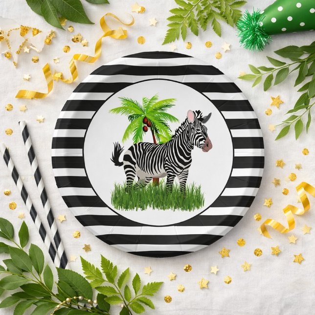 Zebra Print Party Pappteller (Von Creator hochgeladen)