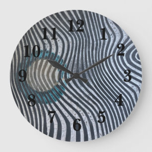 Zebra Print Pattern Afrikanische Art Dekoration Große Wanduhr