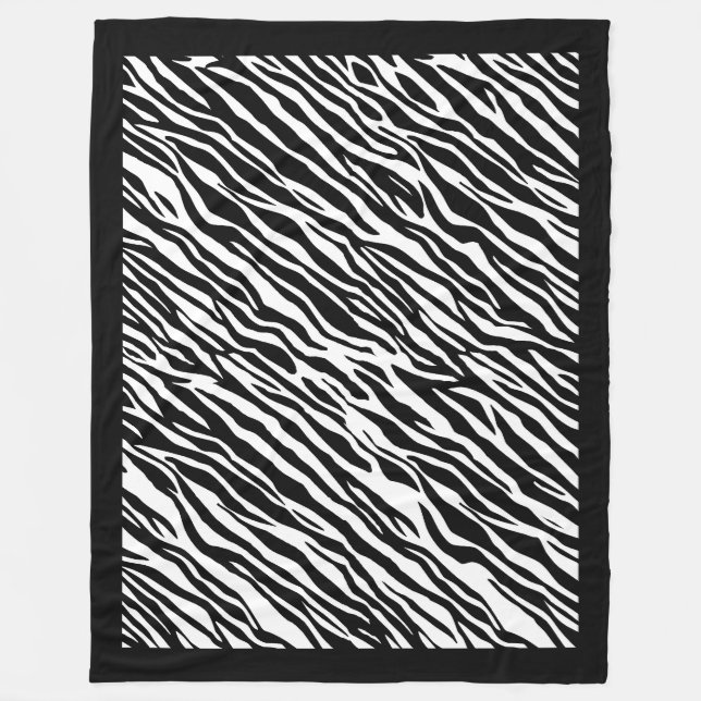 Zebra Print Pattern Fleece Blanket (Vorderseite)
