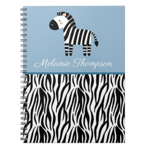 Zebra Print Pattern Individuelle Name Notizblock