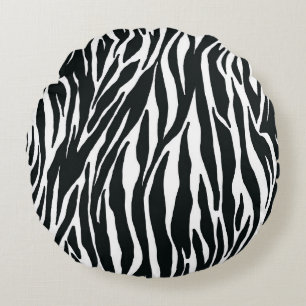 Zebra Print Pillow Rundes Kissen