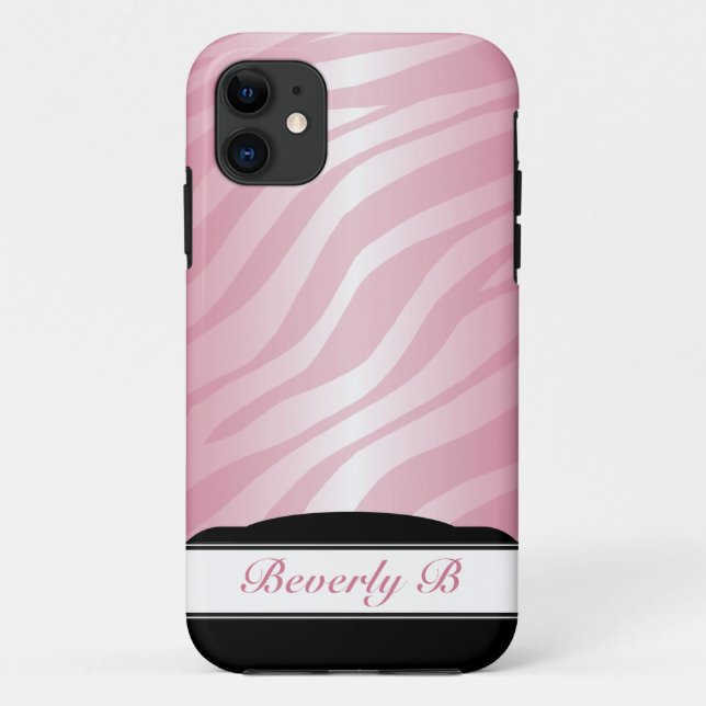 Zebra Print Pink Fusion personalisiert iPhone 5 Fa Case-Mate iPhone Hülle (Rückseite)